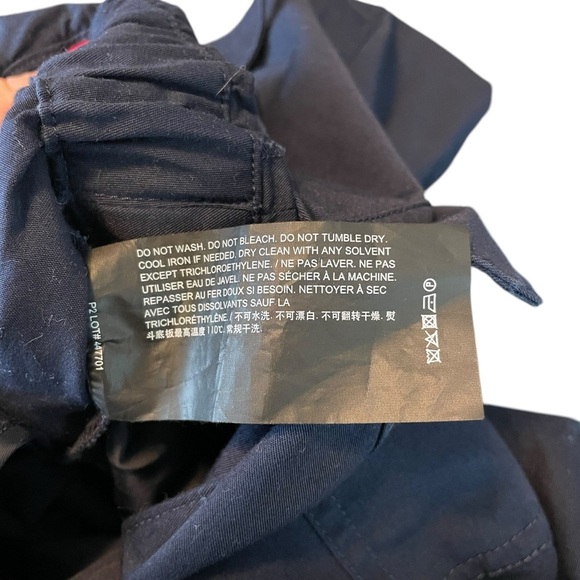 Theory Navy Blue Utility Jumpsuit Coverall Size 4 Long Sleeve Workwear Style - Picture 8 of 8